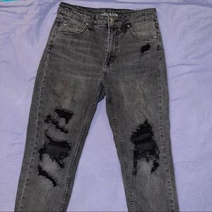 wild fable black ripped mom jeans
